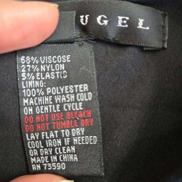 Yansi Fugel Classic Staple Minimalist LBD Timeless Midi Sheath Dress 8 - Picture 7 of 9